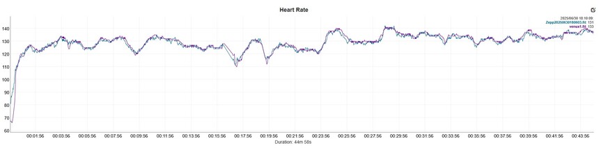 синя (Amazfit Balance 2), лилава (Polar Verity Sense)