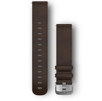 Кожена каишка Garmin 20mm (за Venu, Venu Sq, Venu 2 plus и др.), кафяв V2, Quick Release, 010-12691-01