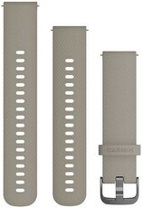 Силиконова каишка Garmin 20mm (за Venu, Venu Sq, Venu Sq 2, Venu 2 plus и др.), бежова, Quick Release, 010-12691-09