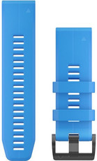 Каишка Garmin QuickFit 26 мм, силиконова, синя, черна катарама ( Fenix 7X/6X/5X, Tactix и др.)