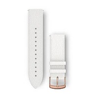 Кожена каишка Garmin 20mm (pro Venu, Venu Sq, Venu 2 plus aj.), бял V1, Quick Release