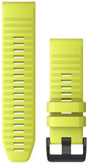 Каишка Garmin QuickFit 26 мм, силиконова, жълта, черна катарама (Fenix 7X/6X/5X, Tactix и др.)