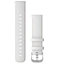 Кожена каишка Garmin 18mm (pro Venu 2S, Vívoactive 4S, Vívomove 3S), бял V2, Quick Release
