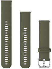 Силиконова каишка Garmin 20mm (за Venu, Venu Sq, Venu 2 plus и др.), зелена, Quick Release + удължена част, 010-12924-11