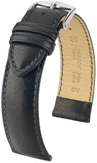 Черна кожена каишка Hirsch Merino L 01206050-2 (Овча кожа)