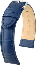 Тъмносиня кожена каишка Hirsch Duke L 01028080-2 (Teletina)