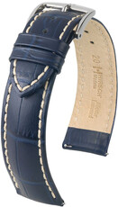 Тъмносиня кожена каишка Hirsch Modena L 10302880-2 (Teletina)