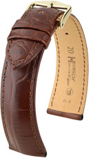 Кафява кожена каишка Hirsch Genuine Alligator L10220719-1 (алигаторска кожа)