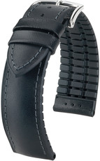 Черна каишка Hirsch James L 0925002050-2 (телешка кожа / естествен каучук)