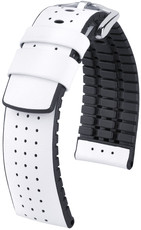 Бяла каишка Hirsch Tiger L 0915075000-2 (телешка кожа / естествен каучук)