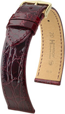 Бургундска кожена каишка Hirsch Genuine Croco M 18900860-1 (крокодилска кожа) Hirsch selection