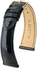 Черна кожена каишка Hirsch London L 04307050-1 (алигаторска кожа) Hirsch Selection