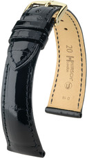 Черна кожена каишка Hirsch London M 04307150-1 (алигаторска кожа) Hirsch selection