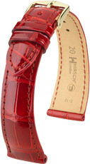Червена кожена каишка Hirsch London M 04307120-1 (алигаторска кожа) Hirsch selection