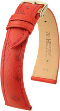 Червена кожена каишка Hirsch Massai Ostrich L 04362020-1 (щраусова кожа) Hirsch selection