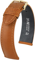 Кафява кожена каишка Hirsch Camelgrain L 01009010-1 (Teletina)