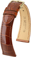 Кафява кожена каишка Hirsch London M 04307170-1 (алигаторска кожа) Hirsch selection
