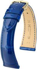 Синя кожена каишка Hirsch London M 04307182-1 (алигаторска кожа) Hirsch selection