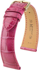 Розова кожена каишка Hirsch London M 04307124-1 (алигаторска кожа) Hirsch selection