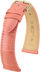 Розова кожена каишка Hirsch London M 04307125-1 (алигаторска кожа) Hirsch selection