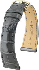 Сива кожена каишка Hirsch London M 04307130-1 (алигаторска кожа) Hirsch selection