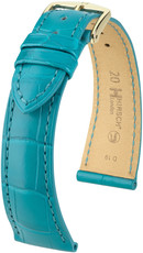 Светлосиня кожена каишка Hirsch London M 04307183-1 (алигаторска кожа) Hirsch selection