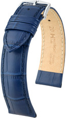 Тъмносиня кожена каишка Hirsch Duke M 01028180-2 (Teletina)