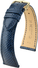 Тъмно синя кожена каишка Hirsch London L 04366080-1 (гущерска кожа) Hirsch selection