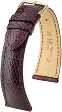 Бургундска кожена каишка Hirsch London L 04366060-1 (гущерска кожа) Hirsch selection