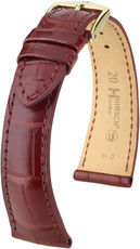 Бургундска кожена каишка Hirsch London M 04307169-1 (алигаторска кожа) Hirsch selection