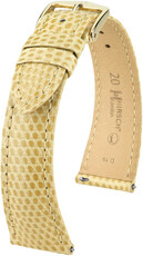 Бежова кожена каишка Hirsch London M 04266190-1 (гущерска кожа) Hirsch Selection