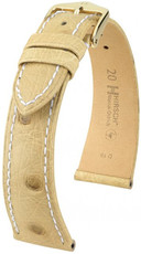 Бежова кожена каишка Hirsch Massai Ostrich M 04262191-1 (щраусова кожа) Hirsch Selection