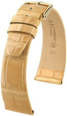 Бежова кожена каишка Hirsch Prestige M 02207190-1 (алигаторска кожа) Hirsch Selection