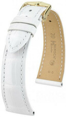 Бяла кожена каишка Hirsch London L 04207000-1 (алигаторска кожа) Hirsch Selection