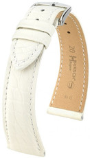 Бяла кожена каишка Hirsch Regent L 04107009-2 (алигаторска кожа) Hirsch Selection
