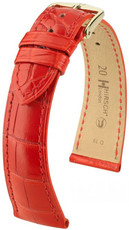 Червена кожена каишка Hirsch London M 04207129-1 (алигаторска кожа) Hirsch Selection