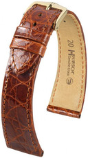Кафява кожена каишка Hirsch Genuine Croco L 01808070-1 (крокодилска кожа)
