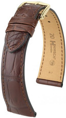 Кафява кожена каишка Hirsch London L 04307019-1 (алигаторска кожа)