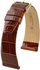 Кафява кожена каишка Hirsch Prestige L 02207070-1 (алигаторска кожа) Hirsch Selection