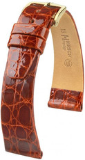 Кафява кожена каишка Hirsch Prestige M 02208170-1 (крокодилска кожа) Hirsch Selection