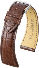 Кафява кожена каишка Hirsch Regent L 04107019-2 (алигаторска кожа)