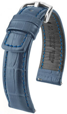 Тъмносиня кожена каишка Hirsch Grand Duke L 02528080-2 (Teletina)