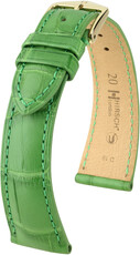 Зелена кожена каишка Hirsch London L 04207042-1 (алигаторска кожа) Hirsch Selection
