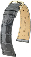 Сива кожена каишка Hirsch London M 04207130-1 (алигаторска кожа) Hirsch Selection