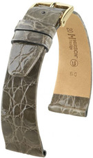 Сива кожена каишка Hirsch Prestige M 02308130-1 (крокодилска кожа) Hirsch Selection