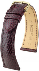 Бургундска кожена каишка Hirsch London L 04266060-1 (гущерска кожа) Hirsch Selection