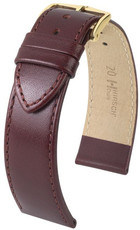 Кожена каишка Hirsch Osiris M 03475160-1, червена, телешка кожа, дължина M, Quick Release