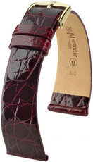 Бургундска кожена каишка Hirsch Prestige M 02308160-1 (крокодилска кожа) Hirsch Selection