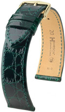 Зелена кожена каишка Hirsch Genuine Croco L 01808040-1 (крокодилска кожа) Hirsch Selection