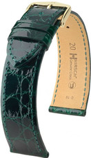 Зелена кожена каишка Hirsch Genuine Croco M 01808140-1 (крокодилска кожа) Hirsch Selection